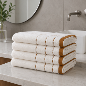 Threshold Cream Cotton Towel Accent Stripe