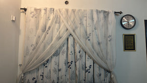 Botanical Printed Curtains Chiffon