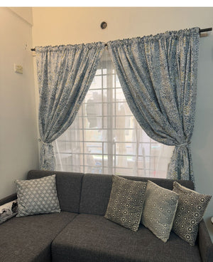 Premium White Sheer Chiffon Window Curtains