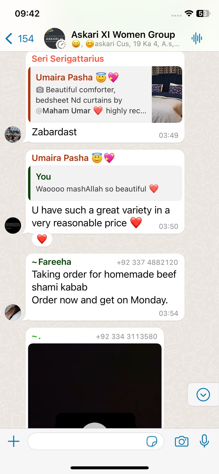 WhatsApp client conversation screenshot 10