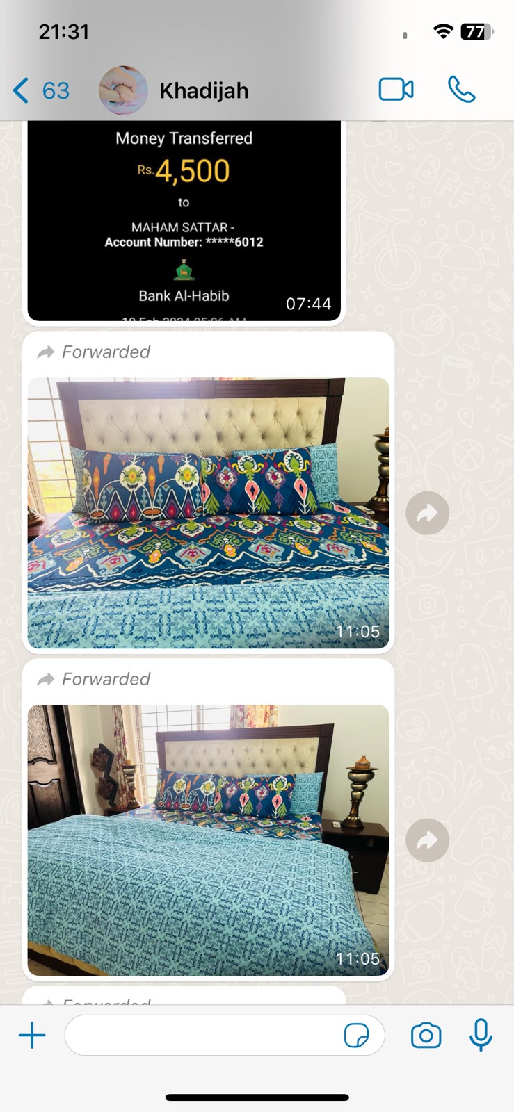 WhatsApp client conversation screenshot 15