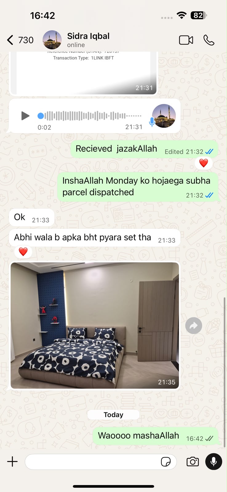 WhatsApp client conversation screenshot 14